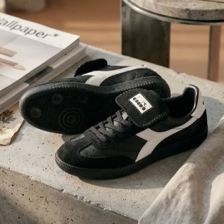 diadora 男女翻盖鞋舌德训鞋低帮运动休闲鞋Saunter FC 锆石黑/棉花白N5066