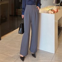 沁柚 高腰垂感 黑色 S 女士休闲裤