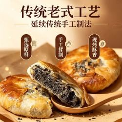 楼小咩 椒盐香葱月饼 浙江宁海特产风味 苏式酥皮饼传统糕点心1箱