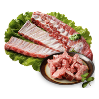 鲜京采 猪肋排含脊骨 净重2kg 生鲜猪肉