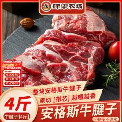 肆柒农场 牛腱子净重4斤 原切含腱芯齐齐哈尔安格斯牛肉清真屠宰 源头直发