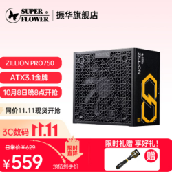 振华 ZILLION PRO 750W金牌全模组电源