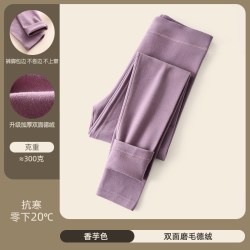VEAL 德绒秋裤女内穿加绒加厚双面磨毛发热打底毛裤绒裤女士冬季保暖裤