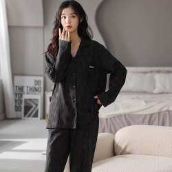 雅鹿 纯棉睡衣女2026年春高级感长袖长裤开衫家居服套装可外穿新款