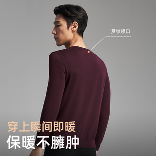 雅戈尔 VYQW619964CYA 可机洗全羊毛 深灰 S 男士羊毛衫