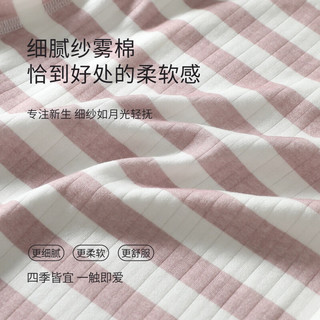 巴厘小猪 婴儿连体衣 花粉宽条 无发带 73cm