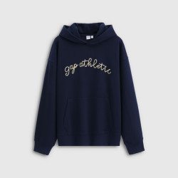 Gap 男女装秋季logo刺绣毛圈套头连帽卫衣休闲上衣854715 海军蓝 M (170/92A)亚洲尺码