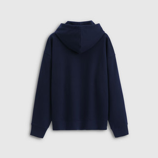 Gap 854715 Logo刺绣毛圈连帽卫衣 海军蓝 M