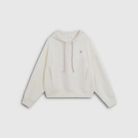 Gap 女装2026秋新品爱心logo加绒彩绳连帽宽松卫衣2SS623061 象牙白 M (165/88A) 亚洲尺码