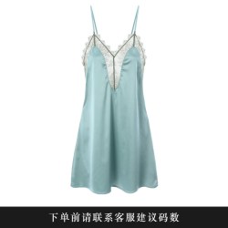EMMA ROSE EMMAROSE春夏大码女士家居服胖mm宽松吊带睡裙子性感蕾丝睡衣薄款