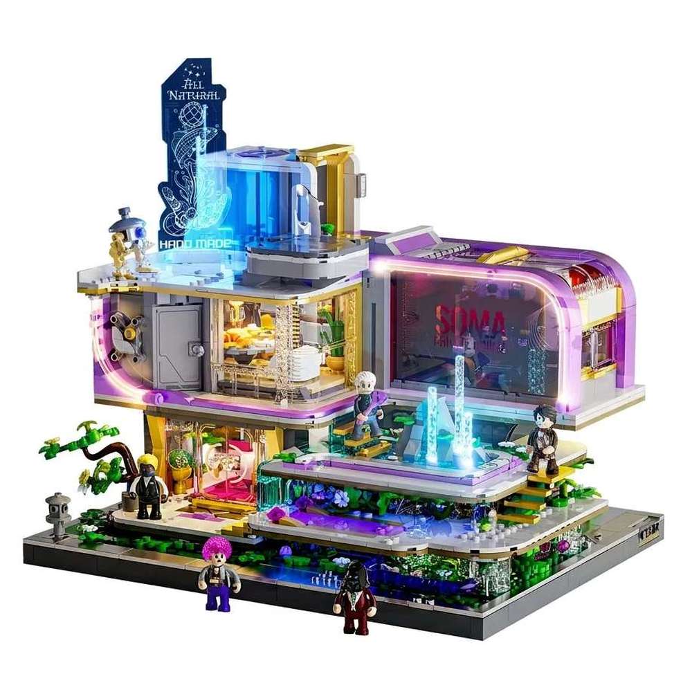 Lumibricks 灯搭 赛博朋克霓虹城系列 17013 赛博高端餐厅