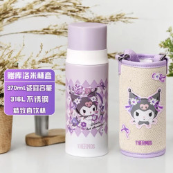 THERMOS 膳魔师 不锈钢 儿童保温杯 库洛米紫色 赠杯套 370ML