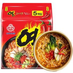 OTTOGI 韩国进口 火热拉面 120g*5袋 韩式拉面方便面 泡面夜宵速食