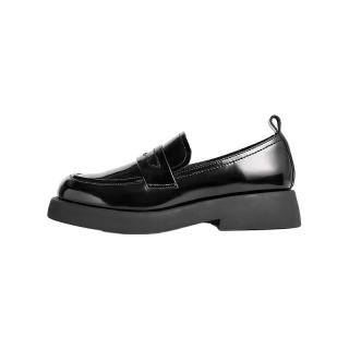Bata 英伦牛皮乐福鞋 黑色 38 女单鞋