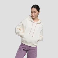 Gap 2SS623061 爱心logo加绒彩绳连帽宽松卫衣 象牙白 M