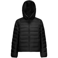 森马 90绒子轻薄防泼水连帽羽绒服 雅黑色 M