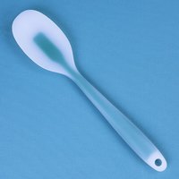 妙普乐 成人硅胶勺子食品硅胶勺子大人吃饭硅胶勺小号铲宝宝小吃 半透勺湖绿色
