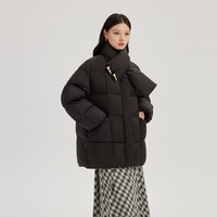 艾莱依 短款羽绒服女时尚冬季新款泡芙质感小个子气质加厚保暖外套