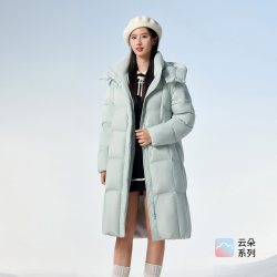 雪中飞 长款羽绒服女款2026冬季新款时尚百搭过膝连帽加厚保暖外套