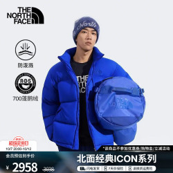 北面 ICON 96Nuptse系列羽绒服男鹅绒保暖防泼水户外|8EBK CZ6/传奇蓝 S (170)