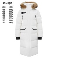 移动端、88VIP：雪中飞 风雪系列24新男女长羽绒服高端貉子毛加厚
