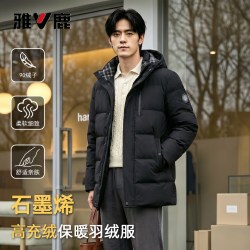 雅鹿 正品2026新款羽绒服男中老年帽加厚保暖御寒外大码可拆卸外套