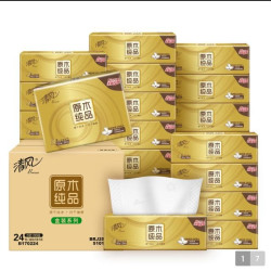 清风 金装抽纸 3层100抽24包
