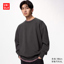 优衣库 卫衣/长袖男装女装/运动衫486117 08 深灰色 L