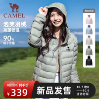 骆驼 泡芙羽绒服/冬新款男女装宽松休闲防风小个子蓬松90鸭绒轻薄外套