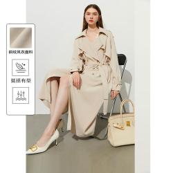 D·PLAY DPLAY 2026年秋季新款百搭休闲风衣外套女大气流行休闲气质长大衣