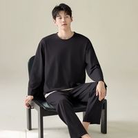 猫人 男士秋冬季套头大码宽松长袖高级感家居服套装