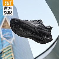 361° 爆沫6男鞋运动鞋2026夏季新款网面透气减震跑步鞋轻便防滑慢跑鞋 曜石黑/黑炭灰 44