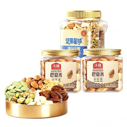 沃隆 混合纯坚果仁800g+巴旦木211g×2罐 1222g组合装