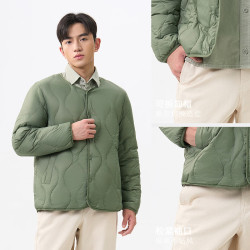 千仞岗 650+蓬松度 轻暖短款保暖内胆羽绒服  俩色可选