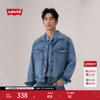 Levi's 25年秋冬男士巴恩风美式翻领时尚休闲夹克外套 深蓝 XS
