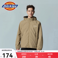 Dickies 男士连帽夹克休闲百搭外套男字母LOGO纯色外套 DK0A87FD 沙石色 L