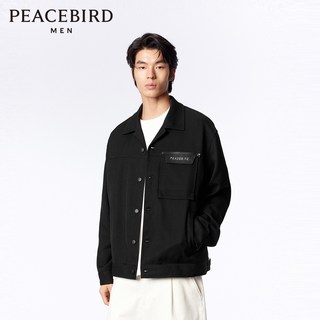 太平鸟 皮质拼接夹克 B1BCE1209 男士外套