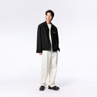 太平鸟 皮质拼接夹克 B1BCE1209 男士外套
