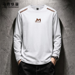 马克华菲 JMK斜圆字母组合 100%棉 白色 XL 男士T恤