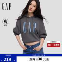 Gap 【加绒连帽】撞色刺绣套头卫衣 2SS623050