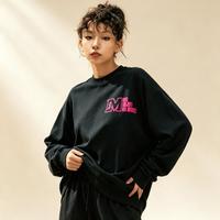 MEDM 国潮春秋季刺绣多色长袖T恤男女宽松休闲T恤