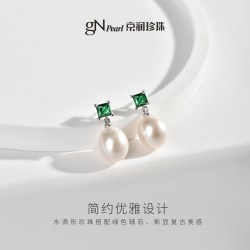 京润珍珠 易灵925银淡水珍珠耳钉
