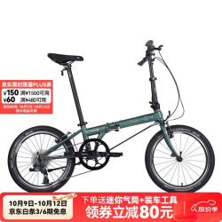 大行 KBC083 20英寸8速变速 消光灰绿 折叠自行车