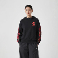 阿迪达斯 卫衣女潮流连帽运动服外套套头衫HM7482 黑色 M
