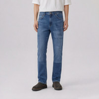Wrangler 男式牛仔裤百搭时尚春夏款牛仔裤 中蓝色    30  /32(W30L32)