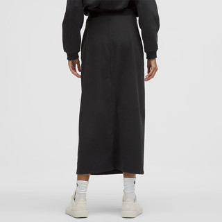 lululemon Daydrift 女士高腰长款半身裙 黑色 M LW8AOHS