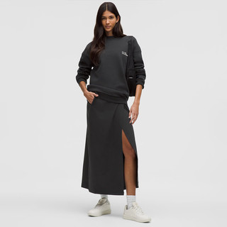 lululemon Daydrift 女士高腰长款半身裙 黑色 M LW8AOHS
