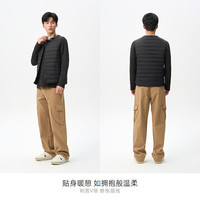 千仞岗 轻薄保暖 魔力黑 L(170) 男士羽绒马甲