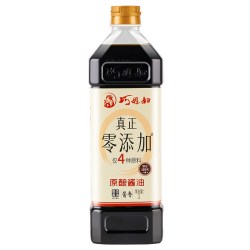 巧媳妇 生抽酱油0添加特级红烧凉拌家用零添加老式酿造黄豆酱油1L