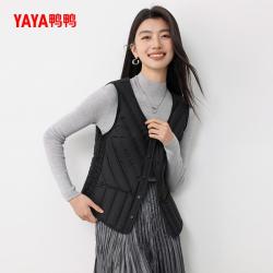 YAYA 女短款马甲修身轻薄纯色简约通勤外套YE5C600541A